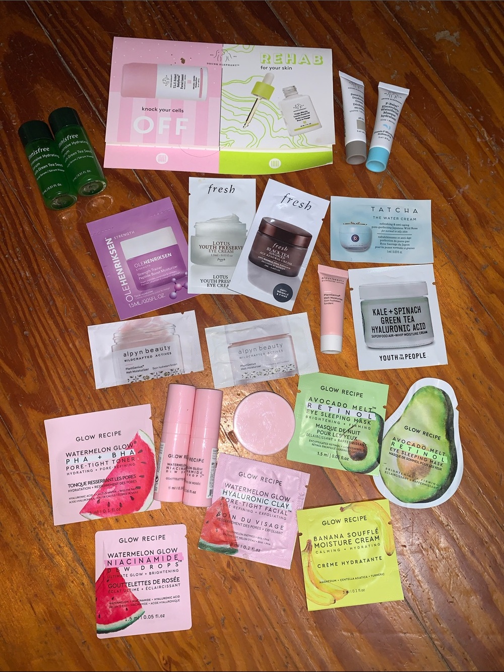 Glow Recipe Assorted Pink & Green Skincare Sample Lot